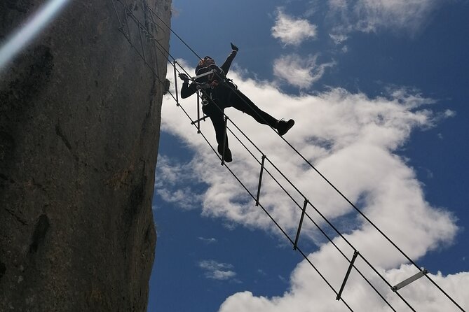 Climbing the John Hogbin Via Ferrata with Lunch - Stairs to Heaven, Tibetan Bridge, Monkey Pass: where the route tests you