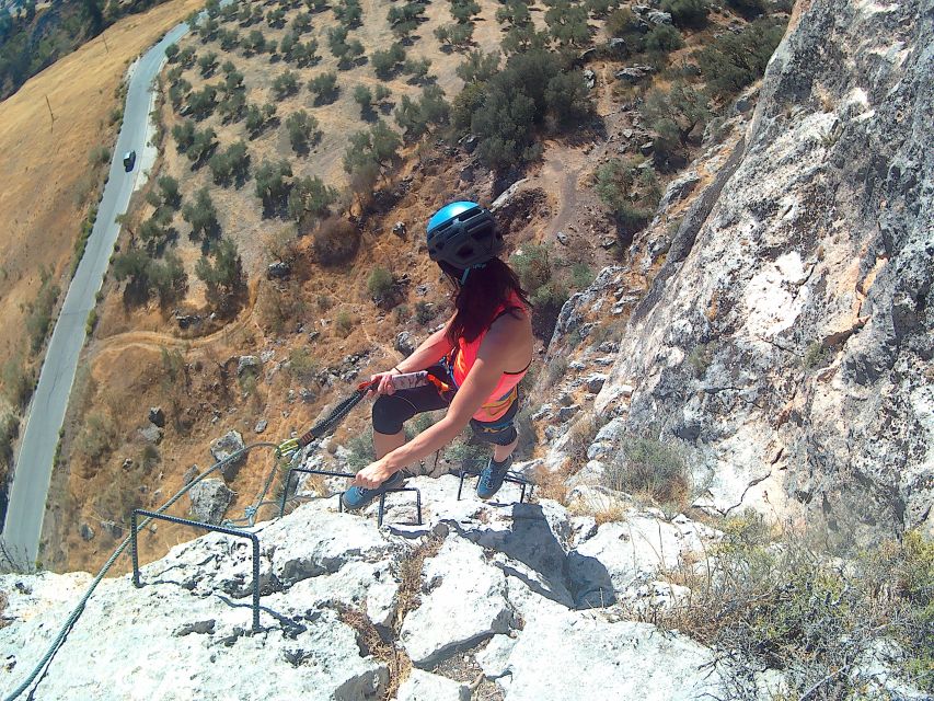 From Granada: 3-Hour Vía Ferrata in Moclín - The climb itself: iron steps, chains, and a 60-meter wall that tests bravery