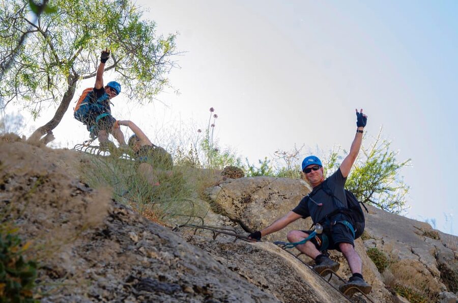 From Granada: Climb Zafarraya's 'Via Ferrata John Hogbin' - Summit Moments: Toast, Appetizers, and Digital Photos/Videos