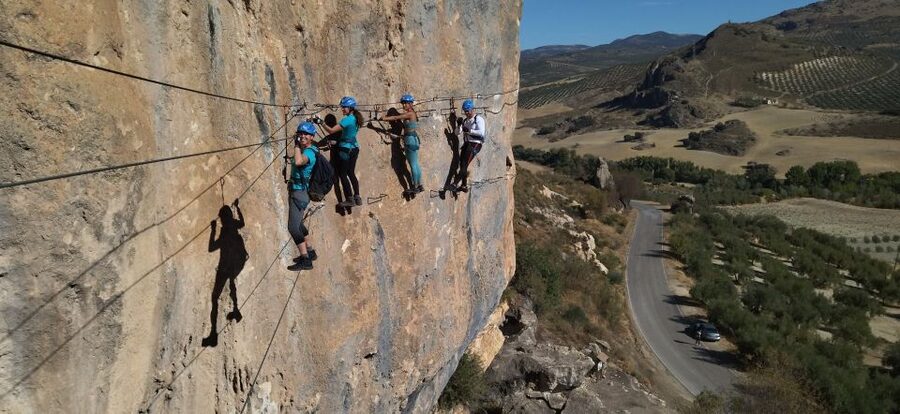 Granada: Via Ferrata Moclín with Transfers - The cliff course: iron steps, Tibetan and monkey bridges, and cable crossings
